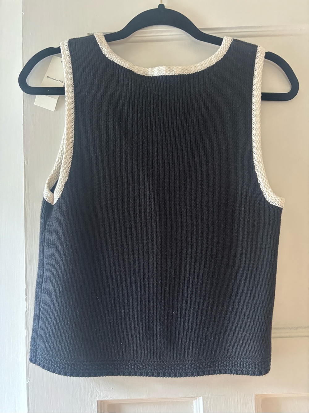 NWT Abercrombie & Fitch Mara Black Button Up Sweater Vest - Picture 5 of 5